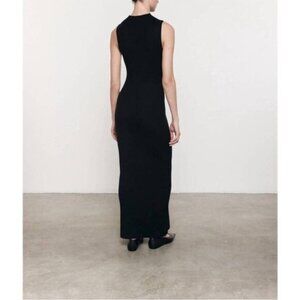 Sleeveless Black Maxi Dress - Sleek Long Silhouette